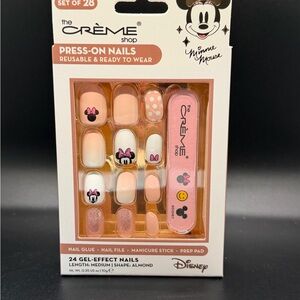 The Crème Shop Disney Minnie Mouse Press-On Nails - Pink and White